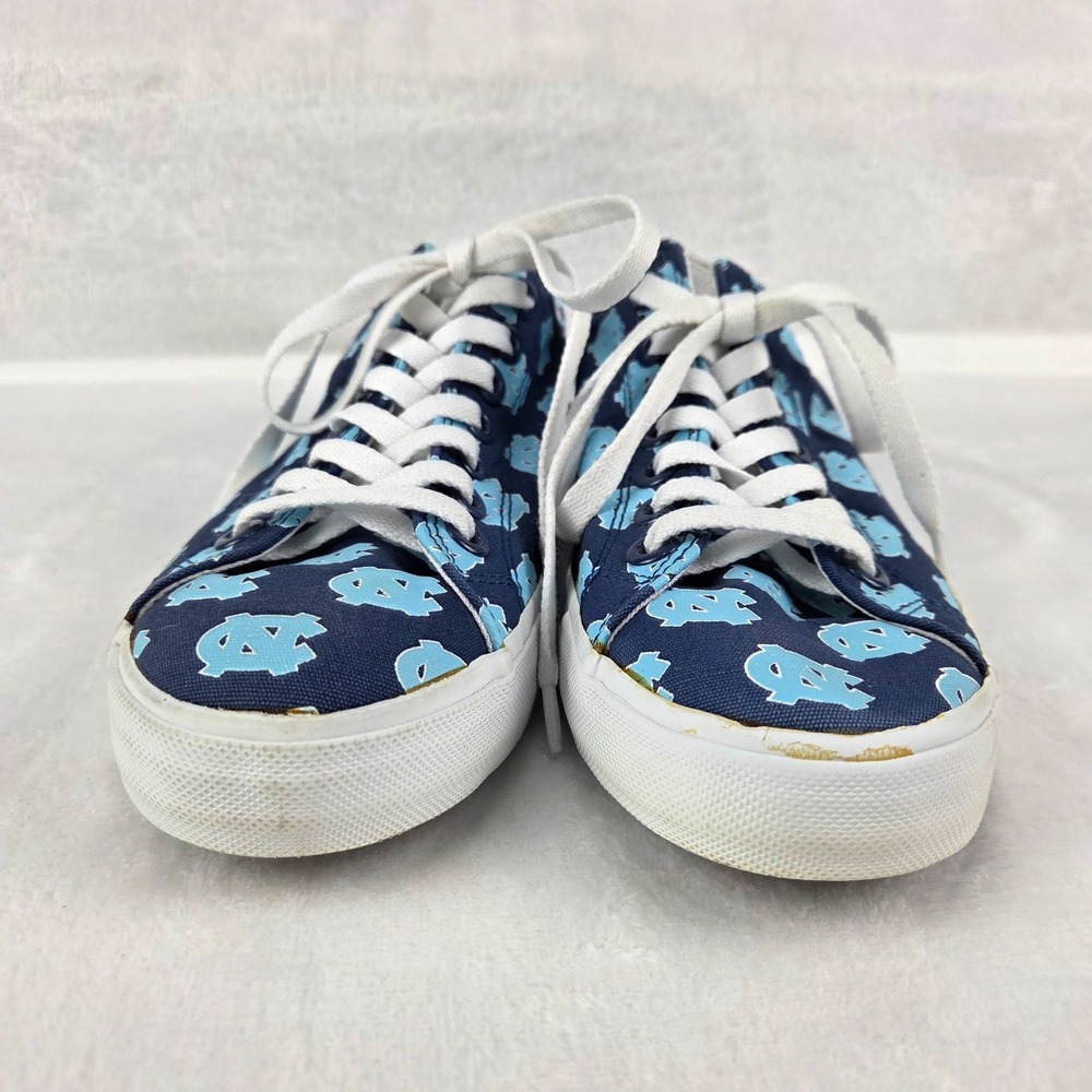 Row One UNC Tar Heels Sneakers Women's 7.5 Men's 6 Blue White Low Top Shoes - Picture 5 of 10
